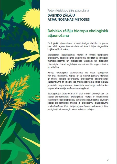 Padomi dabisko zālāju atjaunošanai “Dabisko zālāju atjaunošanas metodes”