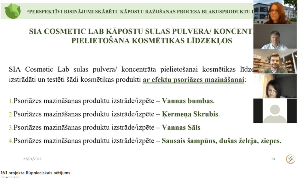 Rūpnieciskais pētījums – bioloģisko un konvencionālo kāpostu ražošana un pārstrāde (VIDEO)