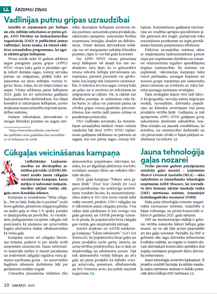 Latvijas Lopkopis (Janvāris 2025) DIGITĀLS