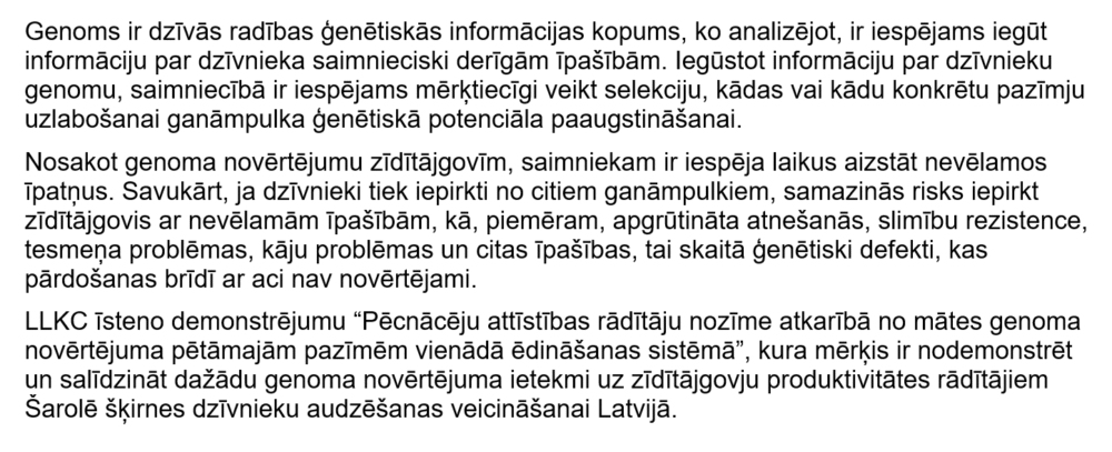 Zīdītājgovju genoma nozīme gaļas liellopu ganāmpulka izkopšanā