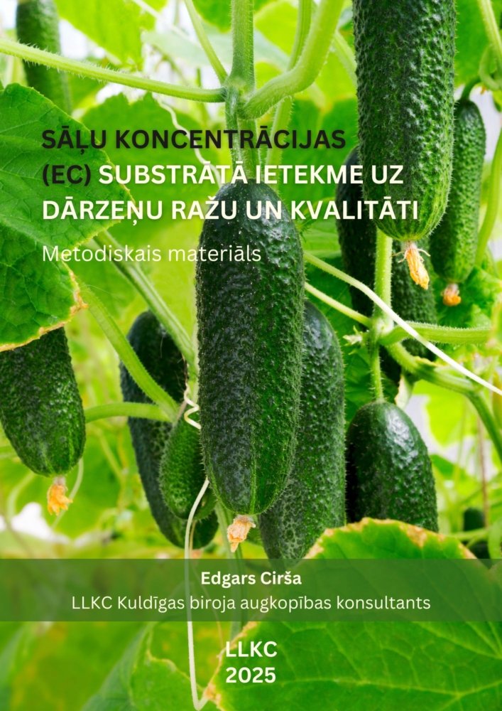 Sāļu koncentrācijas (EC) substrātā ietekme uz dārzeņu ražu un kvalitāti 2022-2025