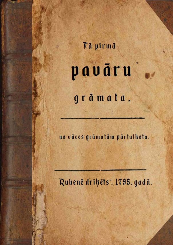 Tā pirmā pavāru grāmata, no vāces grāmatām pārtulkota