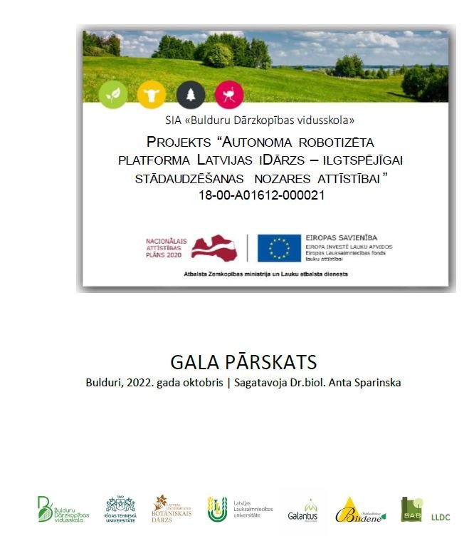 Autonoma robotizēta platforma Latvijas iDārzs – ilgtspējīgai stādaudzēšanas nozares attīstībai